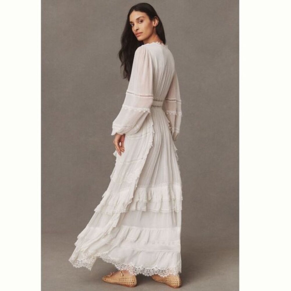 Rococo Sand Mia long-sleeve Ruffled Maxi Dress. Worn once. - Picture 4 of 5
